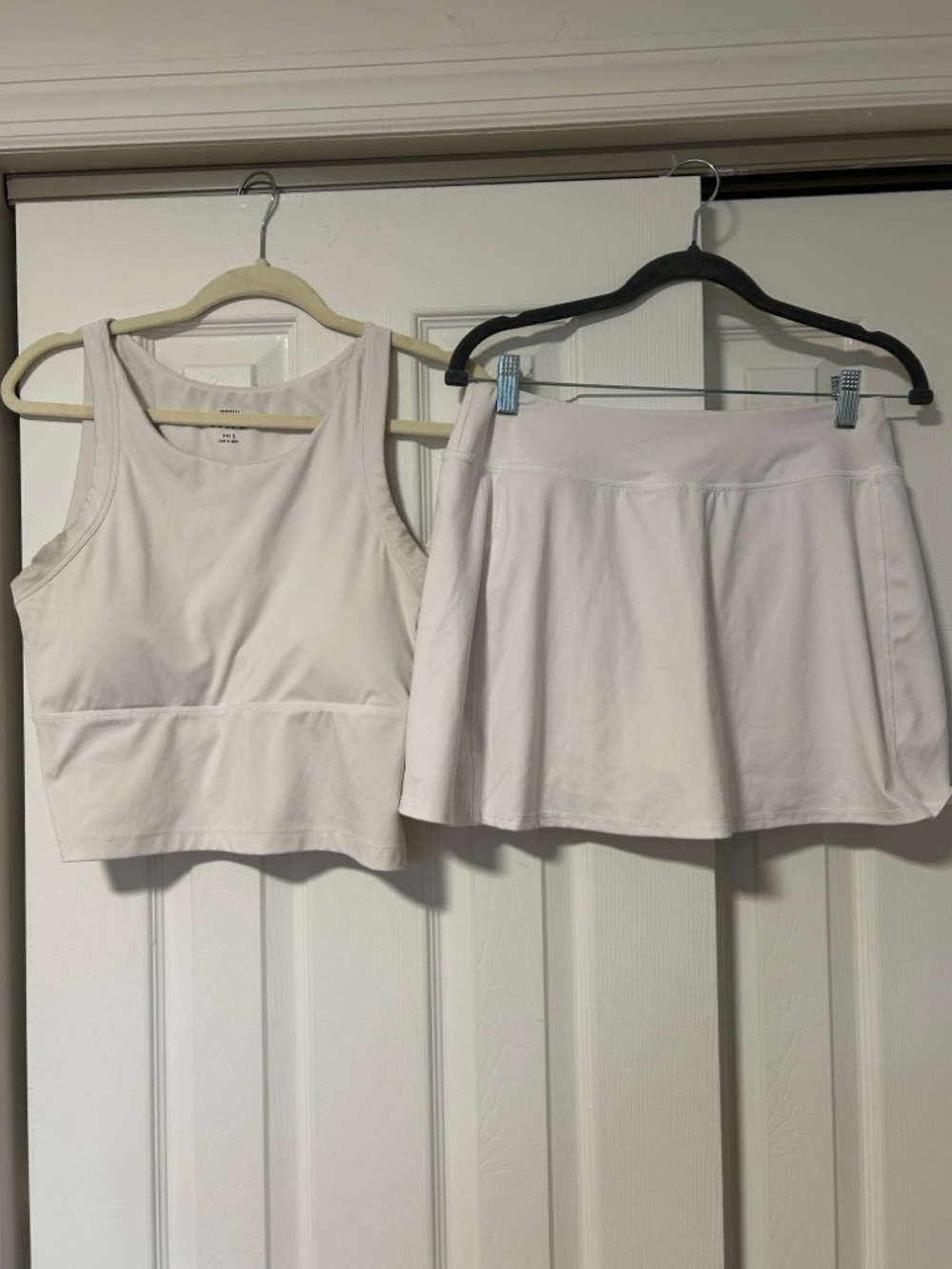 Madewell MWL White Athletic Tank and Skort Set